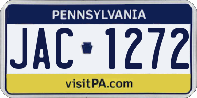 PA license plate JAC1272