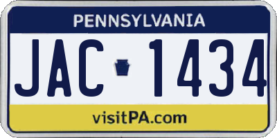 PA license plate JAC1434