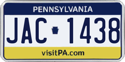 PA license plate JAC1438