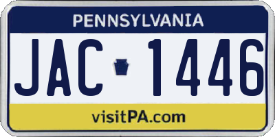 PA license plate JAC1446