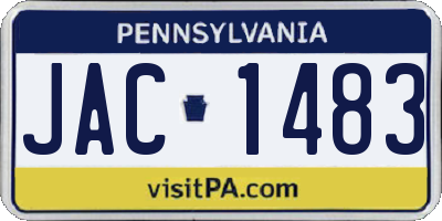 PA license plate JAC1483