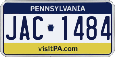 PA license plate JAC1484