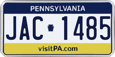 PA license plate JAC1485