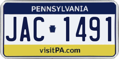 PA license plate JAC1491