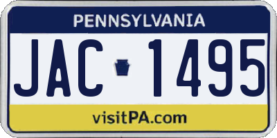 PA license plate JAC1495