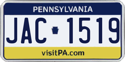 PA license plate JAC1519