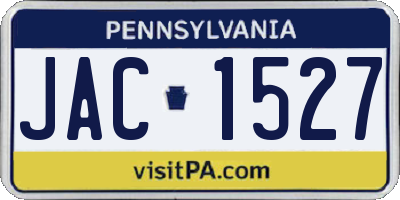 PA license plate JAC1527