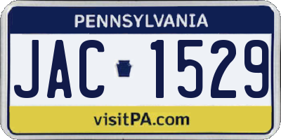 PA license plate JAC1529