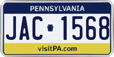 PA license plate JAC1568