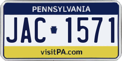 PA license plate JAC1571