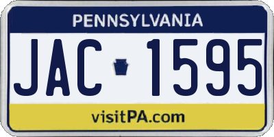 PA license plate JAC1595