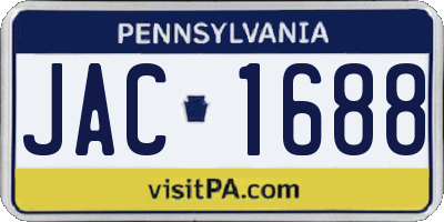 PA license plate JAC1688