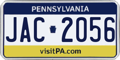 PA license plate JAC2056