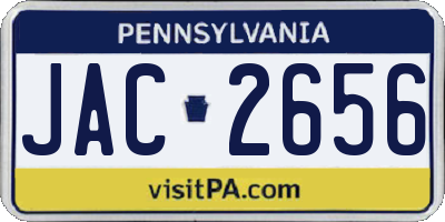 PA license plate JAC2656