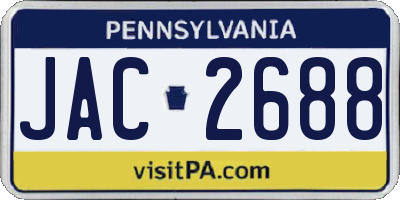 PA license plate JAC2688