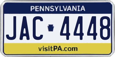 PA license plate JAC4448
