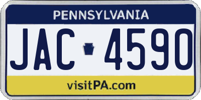 PA license plate JAC4590