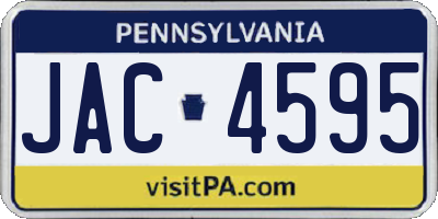 PA license plate JAC4595