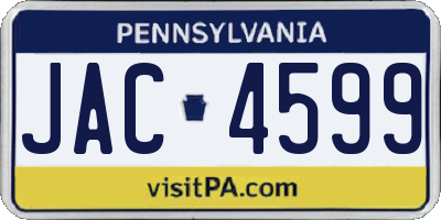 PA license plate JAC4599