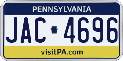 PA license plate JAC4696