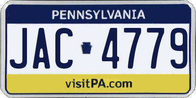 PA license plate JAC4779