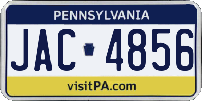 PA license plate JAC4856