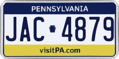 PA license plate JAC4879