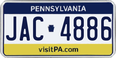 PA license plate JAC4886