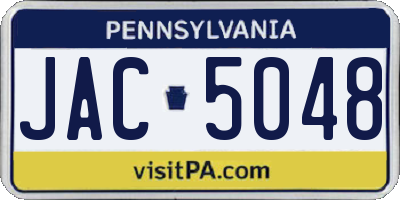 PA license plate JAC5048