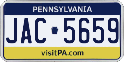 PA license plate JAC5659