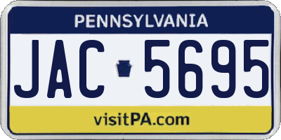 PA license plate JAC5695