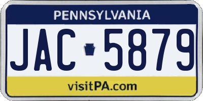 PA license plate JAC5879