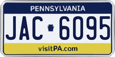 PA license plate JAC6095