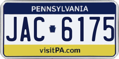 PA license plate JAC6175