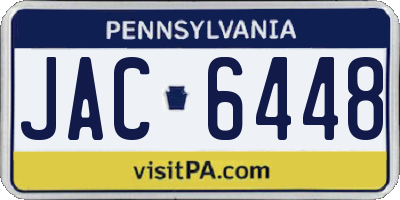 PA license plate JAC6448