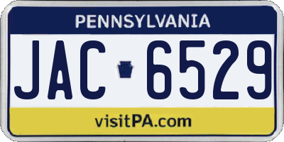 PA license plate JAC6529