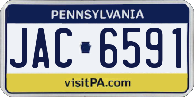 PA license plate JAC6591