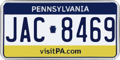 PA license plate JAC8469