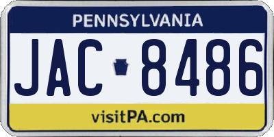 PA license plate JAC8486