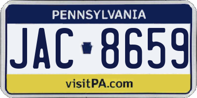 PA license plate JAC8659