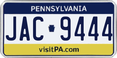 PA license plate JAC9444