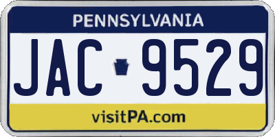 PA license plate JAC9529