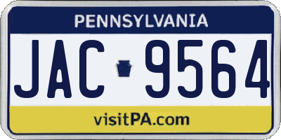 PA license plate JAC9564