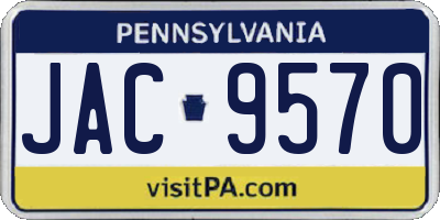 PA license plate JAC9570