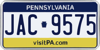 PA license plate JAC9575