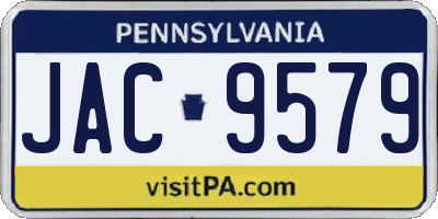 PA license plate JAC9579