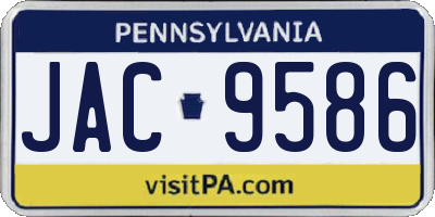 PA license plate JAC9586