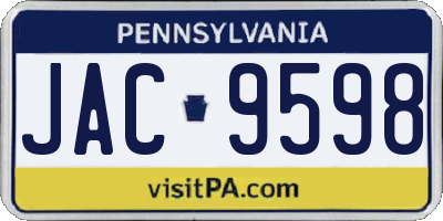 PA license plate JAC9598