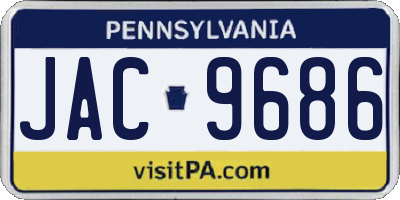 PA license plate JAC9686