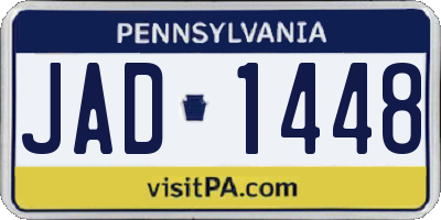 PA license plate JAD1448